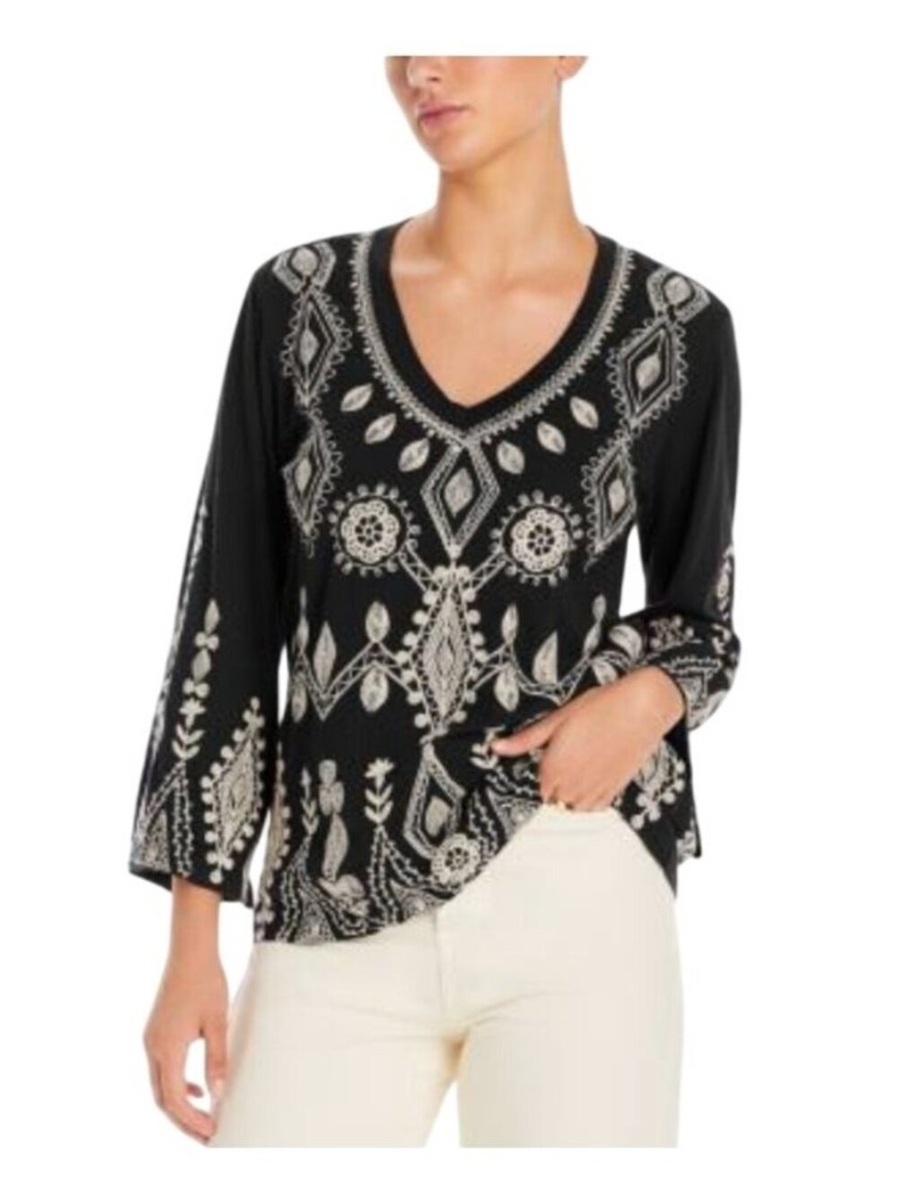 Johnny Was Liona V Neck Kimono Sleeve Top - Size XS